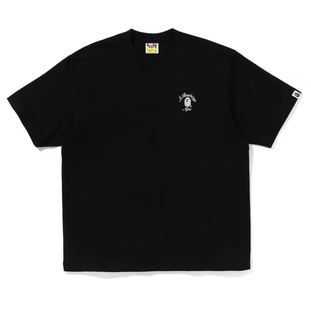 BAPE One Point College Relaxed Fit Tee Black