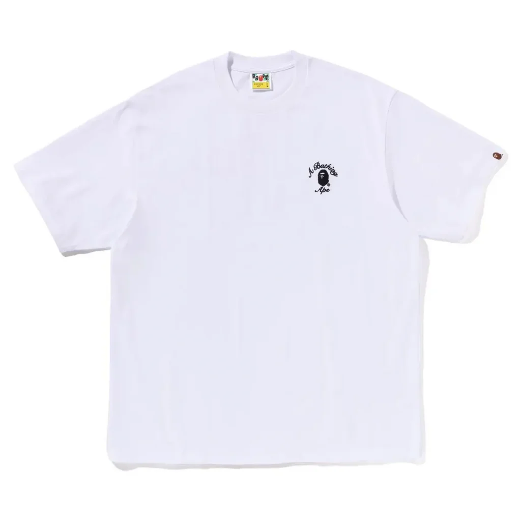 BAPE One Point College Relaxed Fit Tee White