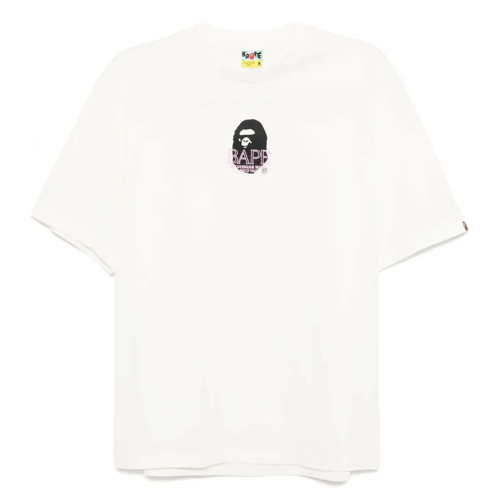 BAPE Mini Ape Head Logo Tee White