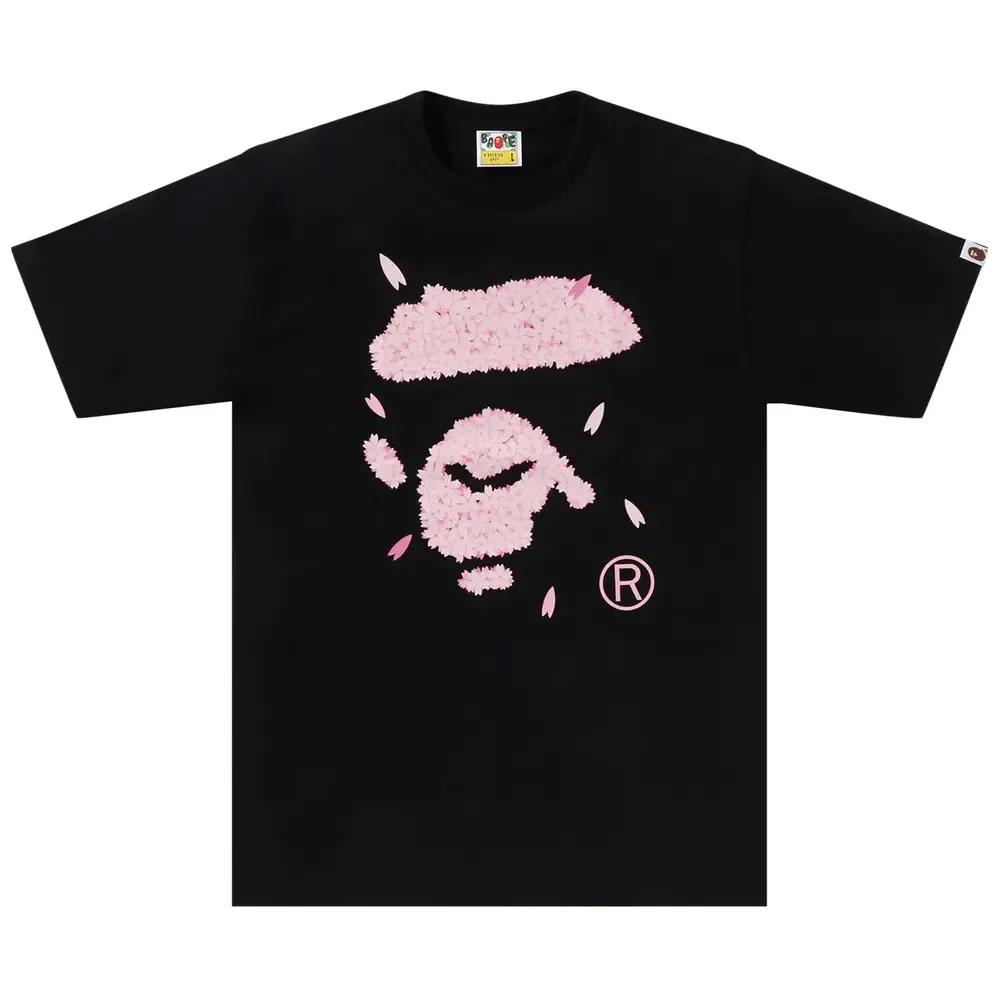 BAPE Sakura Ape Head Tee Black