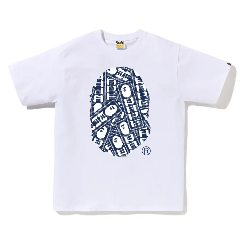 BAPE Japanese Cloud Camo Label Tee White