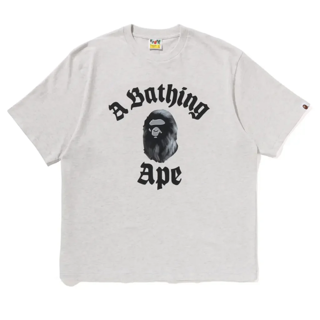 BAPE College Relaxed Fit Tee #2 Grey