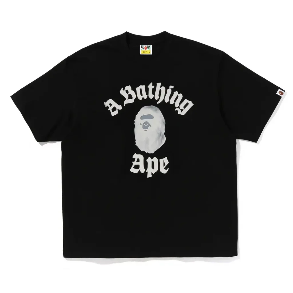 BAPE College Relaxed Fit Tee #2 Black