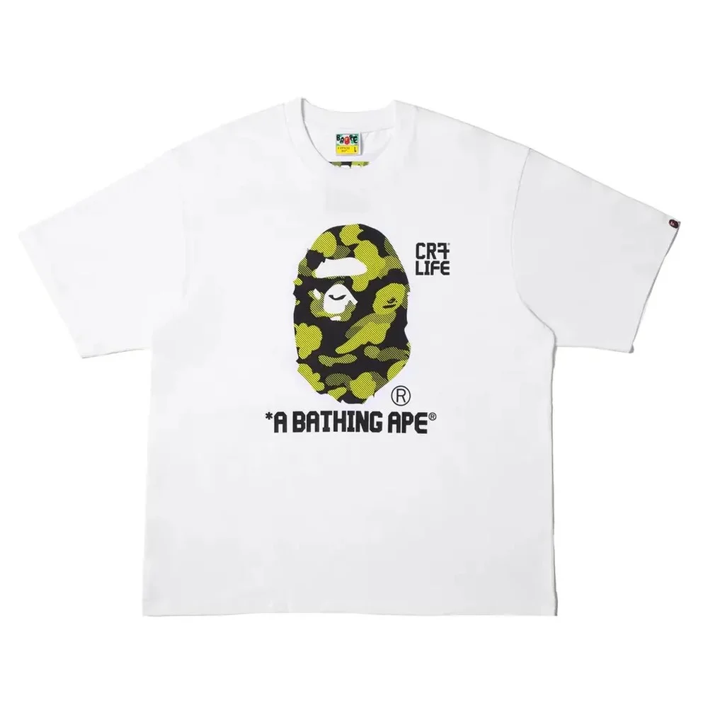 BAPE x CR7 Life Ape Head Tee White