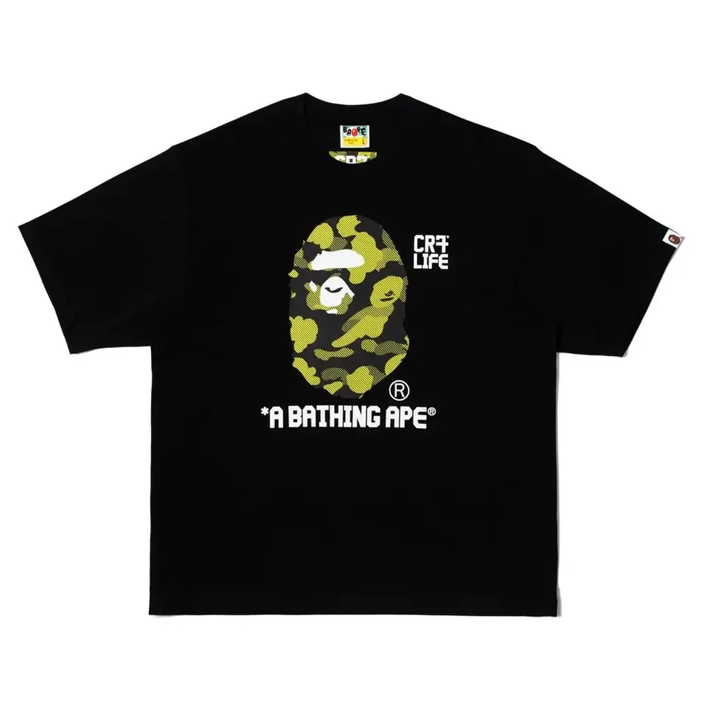 BAPE x CR7 Life Ape Head Tee Black