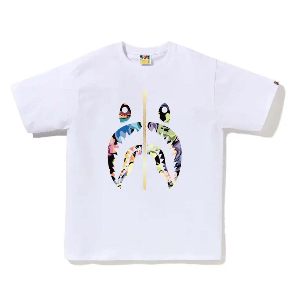 BAPE Art Camo Shark Tee White