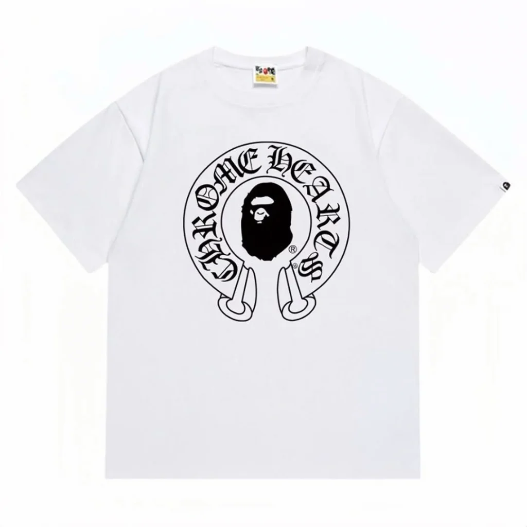 BAPE Chrome Hearts Ape Head Tee White