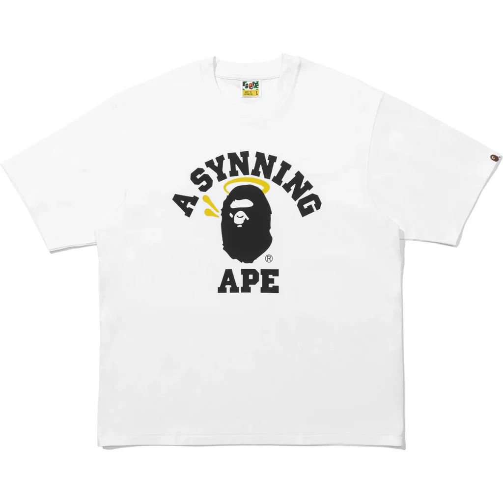 BAPE X Spotify X SYNA Synning BAPE Relaxed Fit Tee White