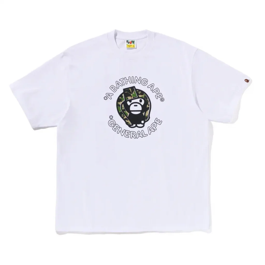 Bape ABC Camo Baby Milo Relaxed Fit Tee White
