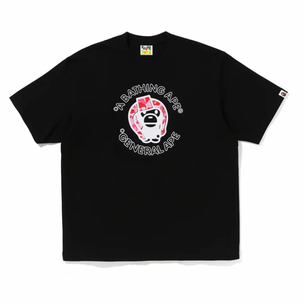 Bape ABC Camo Baby Milo Relaxed Fit Tee Black