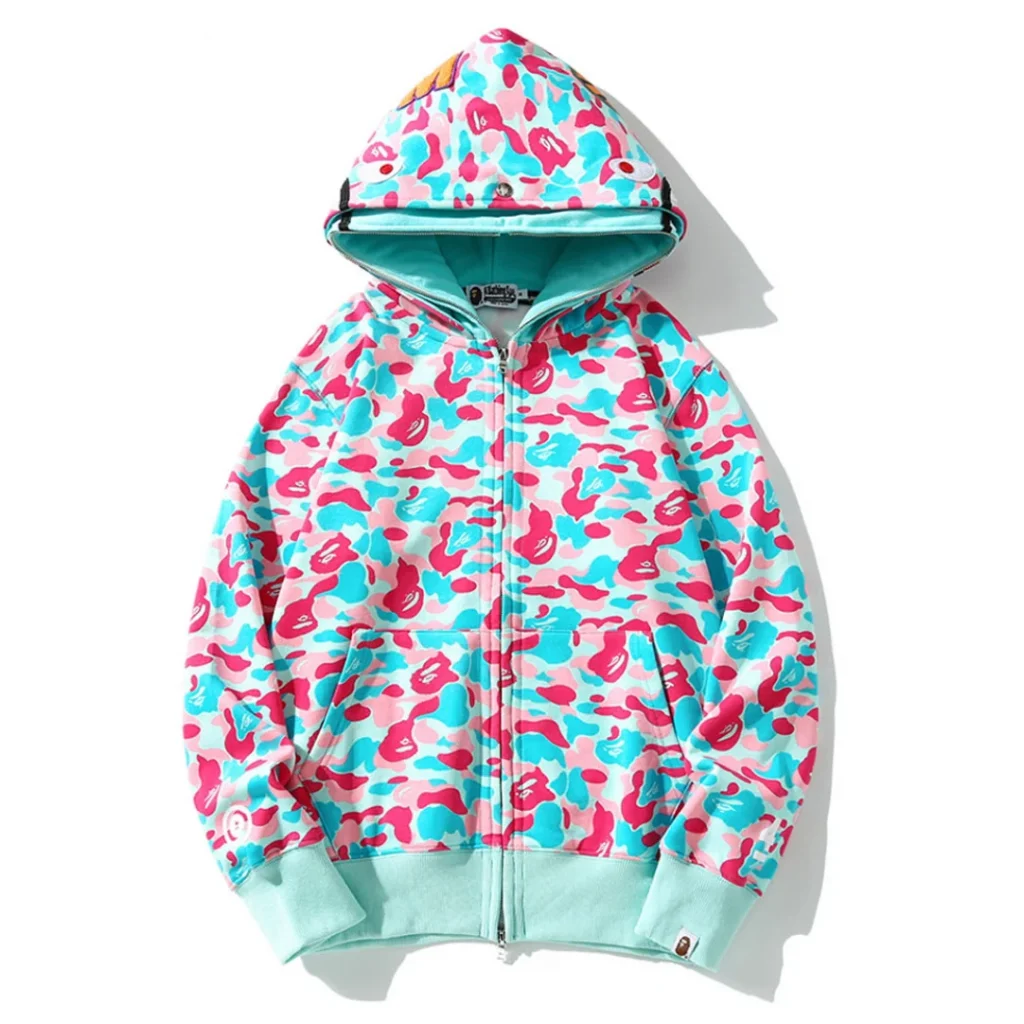 Bape Miami 4th Anniversary Shark Full Zip Hoodie Pink