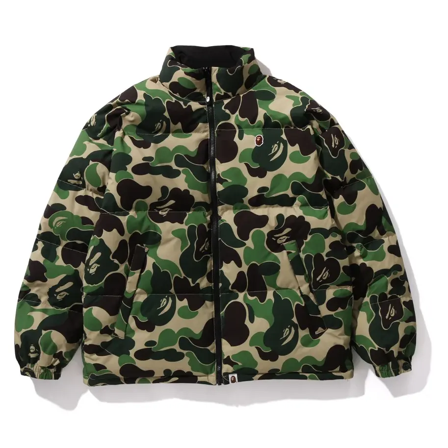 Bape ABC Camo Reversible Down Jacket Green