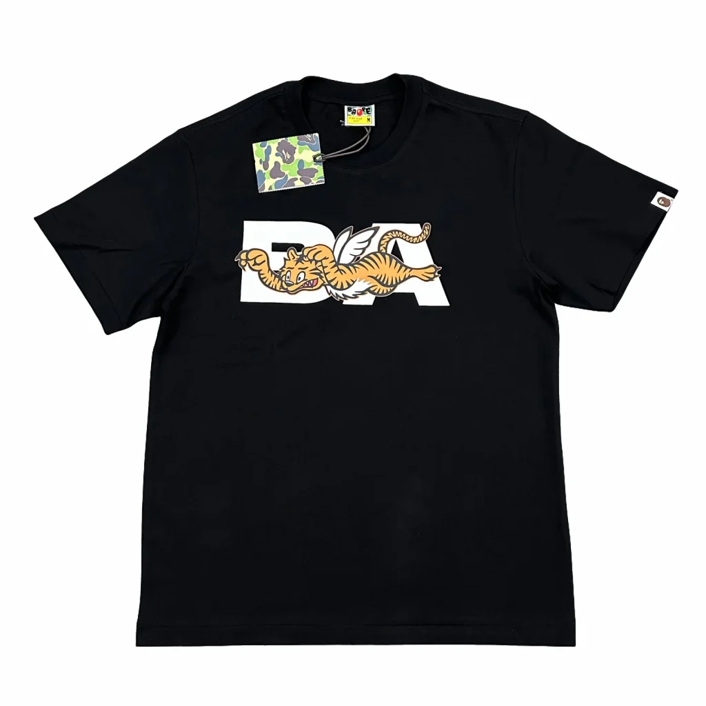 BAPE BA Flying Tiger Tee Black