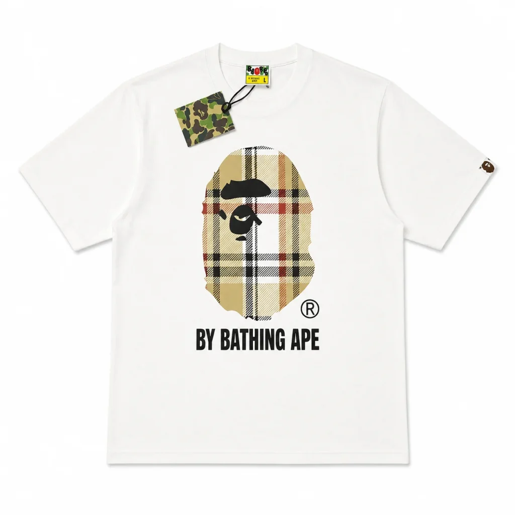 BAPE Check By Bathing Ape Tee White